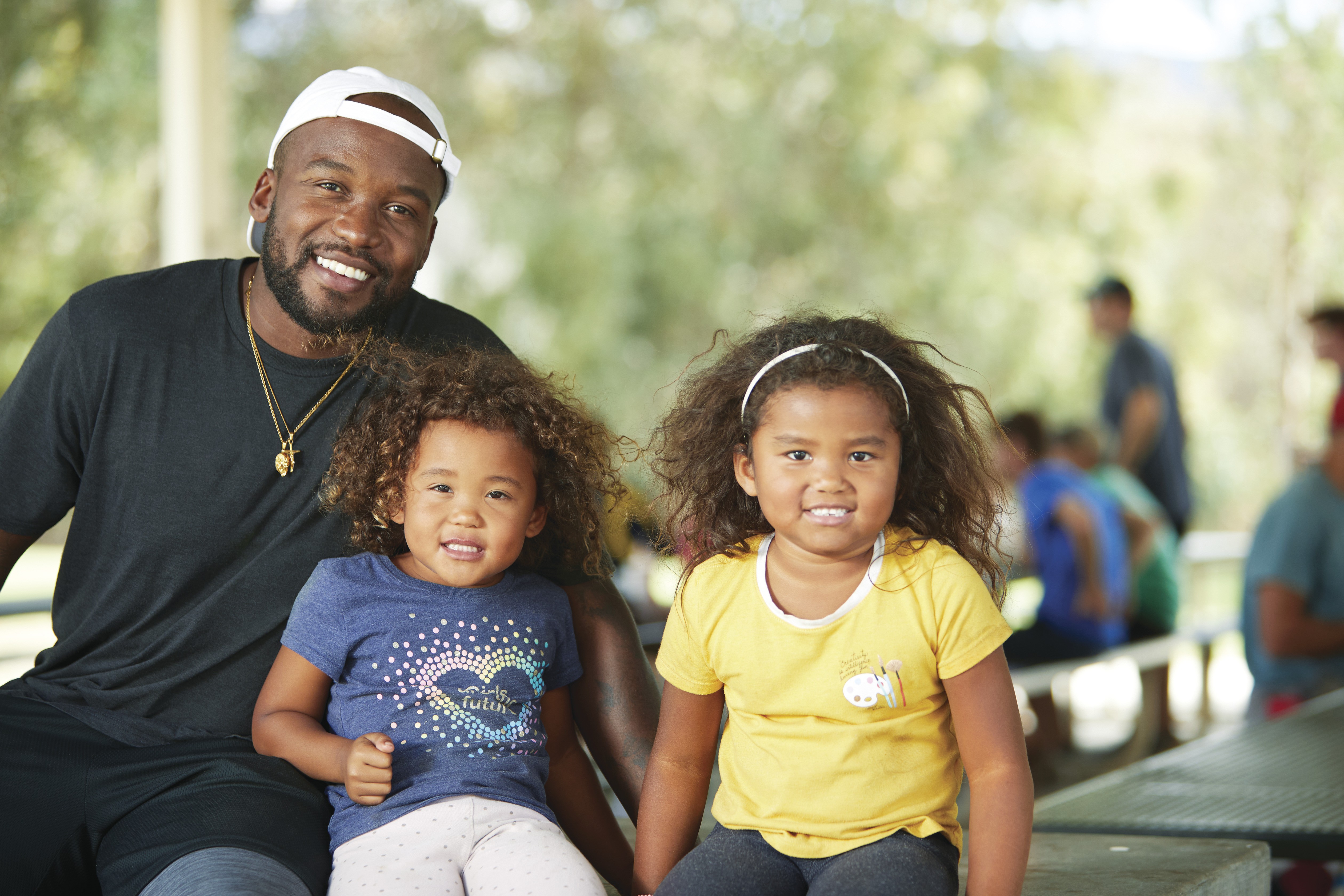 Dad with kids